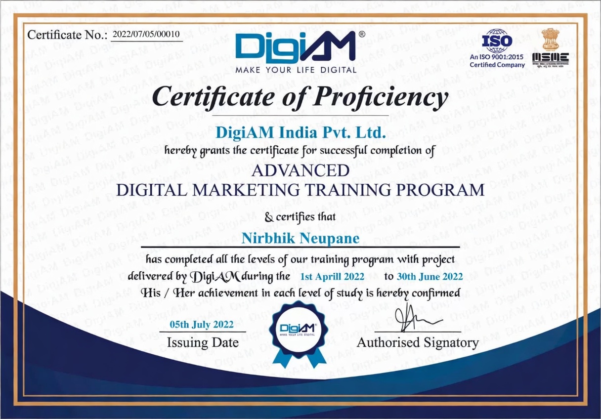 Certificate 1