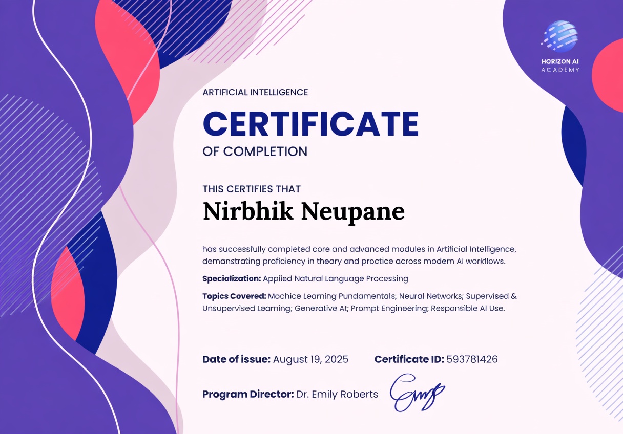 Certificate 8